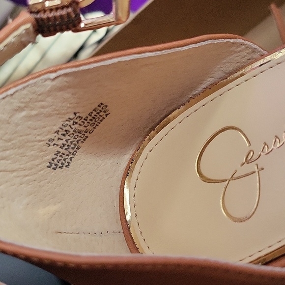 NWB Jessica Simpson Ginger Cookie Juba Calf Pisila Sandals Size 11M - Picture 4 of 6